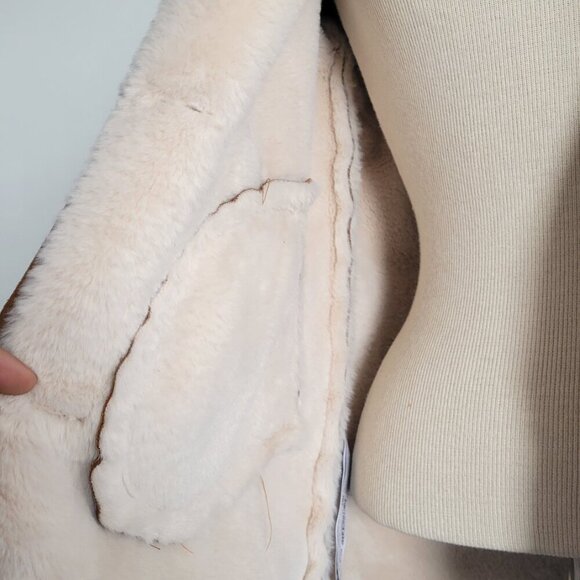 Mango MNG Fur and suede-effect coat (Girls: Size 9) - Picture 7 of 11